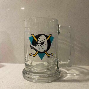 NHL anaheim mighty ducks glass mug preowned